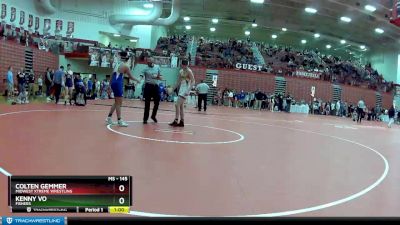 145 lbs Cons. Round 2 - Colten Gemmer, Midwest Xtreme Wrestling vs Kenny Vo, Fishers