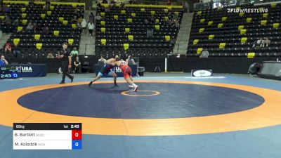 65 kg Consi Of 8 #2 - Beau Bartlett, NLWC/TMWC vs Matthew Kolodzik, New York Athletic Club