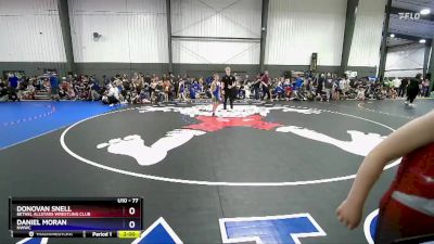 77 lbs Quarterfinal - Donovan Snell, Bethel AllStars Wrestling Club vs Daniel Moran, NWWC