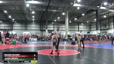 60 lbs Round 3 (4 Team) - Jaxsen Brown, HEADHUNTERS WRESTLING CLUB vs Walker McCord, DARKHORSE WRESTLING CLUB - BLACK