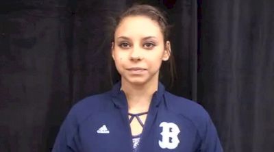 UCLA Freshman Mattie Larson after winning beam at the 2012 Chicago Style