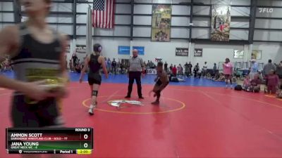 138 lbs Round 3 (4 Team) - Ammon Scott, DARKHORSE WRESTLING CLUB - GOLD vs Jana Young, GREAT NECK WC