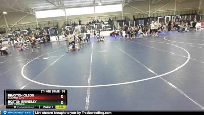 70 lbs Quarterfinal - Boston Brindley, Elite Wrestling vs Braxton Olson, Badlands Elite