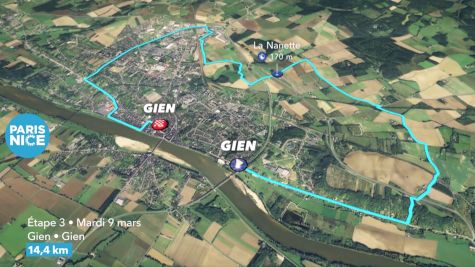 2021 Paris Nice Stage 3 Course Flythrough
