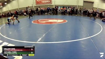 102 lbs Quarterfinal - Mitchell Chen, Legend Wrestling Club vs William King, Powhatan Youth Wrestling Club