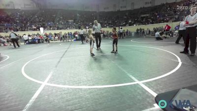 55 lbs Round Of 32 - Labrayon Nichols, Tulsa North Mabee Stampede vs Weston Gilroy, Henryetta Knights Wrestling Club