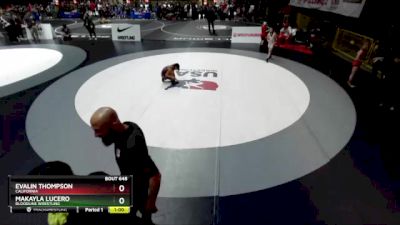 80 lbs Cons. Semi - Evalin Thompson, California vs Makayla Lucero, Bloodline Wrestling