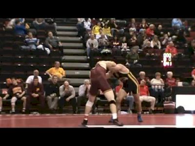 184 lbs match Casey Newburg Kent vs. Kevin Steinhaus Minn