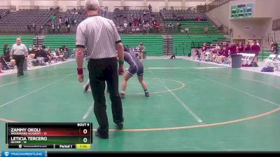 120 lbs 2nd Wrestleback (8 Team) - Zammy Okoli, Woodward Academy vs Leticia Tercero, Gilmer