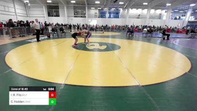 130 lbs Consi Of 16 #2 - Ryan Flis, Milford MA vs Caleb Holden, Londonderry