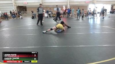 150 lbs Round 1 (4 Team) - Karson Yancer, Mi Pitbulls vs Jaxon Foote, Peer Pressure Elite