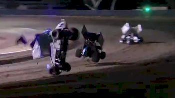 Tim Estenson Heat Race Flip | KoT 360 Sprints at Keller Auto Speedway