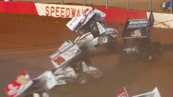 Freddie Rahmer Feature Flip | 410 Sprints at Lincoln Speedway