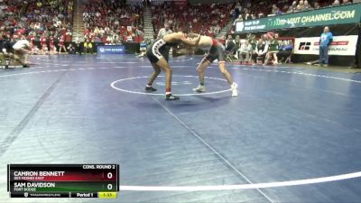 3A-126 lbs Cons. Round 2 - Camron Bennett, Des Moines East vs Sam Davidson, Fort Dodge