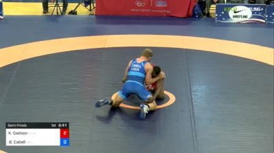 97 kg Semifinal - Kyven Gadson, Sunkist Kids Wrestling Club vs Blaize Cabell, Valley RTC