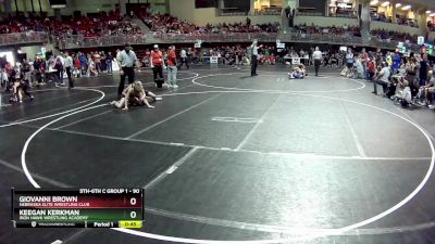 90 lbs Champ. Round 1 - Giovanni Brown, Nebraska Elite Wrestling Club vs Keegan Kerkman, Iron Hawk Wrestling Academy