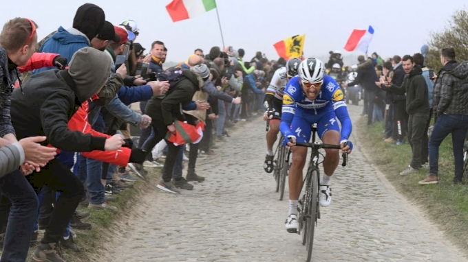 Gilbert rides the 2019 Paris-Roubaix cobbles