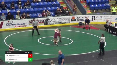 167 lbs Semifinal - Aulana Stanton, Chambersburg vs Elysabeth Myers, Brockway