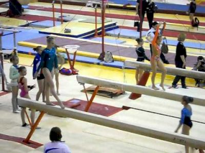 Anna Dementyeva & Russian junior BB warmup - 2012 Moscow Championships