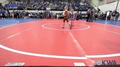 46 lbs Consi Of 4 - Harper Woolman, Pryor Tigers vs Hendrix Blevins, Vinita Kids Wrestling