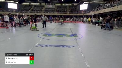 91 lbs Quarterfinal - Zane Kurzeja, Coatsville vs Blake Kirby, Carlisle