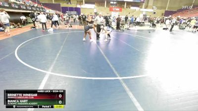 G134-135 lbs Round 2 - Bianca Hart, Alabama Takedown Academy vs Brinette Winegar, Wasatch Wrestling Club