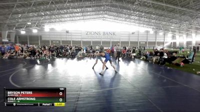 106 lbs Round 2 (4 Team) - Cole Armstrong, Idaho 2 vs Bryson Peters, Black Fox