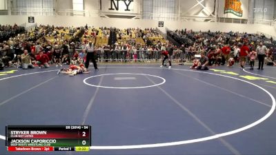 54 lbs Quarterfinal - Jackson Caporiccio, Deep Roots Wrestling Club vs Stryker Brown, Club Not Listed