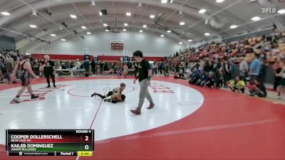 58-63 lbs Round 4 - Kaileb Dominguez, Junior Bulldogs vs Cooper Dollerschell, Bear Cave WC