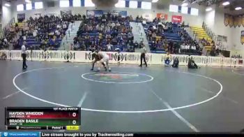 132 lbs Finals (8 Team) - Braden Basile, Jesuit vs Hayden Whidden, Lake Gibson