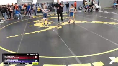 98 lbs Round 3 - Easton Jones, Chugach Eagles Wrestling Club vs Elijah Coe, Kodiak Wrestling Club