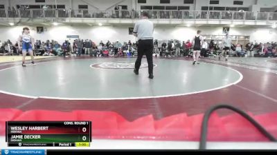 126 lbs Cons. Round 1 - Wesley Harbert, Indiana vs Jamie Decker, Indiana