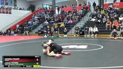 106 lbs Quarterfinal - Lucas Peters, West Delaware, Manchester vs Jayden Steapp, Solon