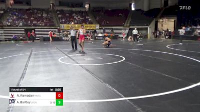 184 lbs Round Of 64 - Noah Ramadan, Montclair State vs Ariston Bartley, Lyon