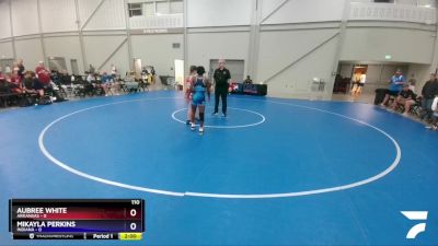 110 lbs Round 1 (4 Team) - Aubree White, Arkansas vs Mikayla Perkins, Indiana