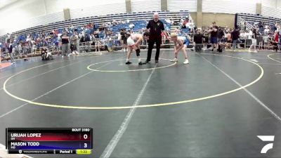 110 lbs Semifinal - Urijah Lopez, OH vs Mason Todd, MO