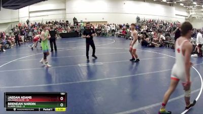 150 lbs Finals (8 Team) - Jaedan Adams, Oklahoma Elite vs Brendan Nardin, Illinois Gold