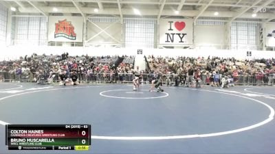 63 lbs Champ. Round 1 - Colton Haines, Cazenovia Creatures Wrestling Club vs Bruno Muscarella, WRCL Wrestling Club