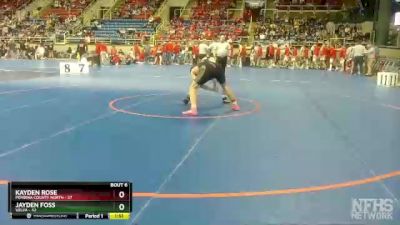 182 lbs Semis & 1st Wrestleback (8 Team) - Jayden Foss, Velva vs Kayden Rose, Pembina County North