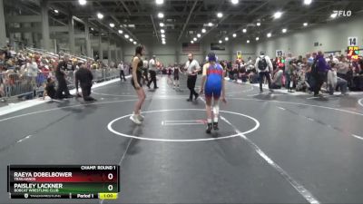 100 lbs Champ. Round 1 - Raeya Dobelbower, Trailhands vs Paisley Lackner, Bobcat Wrestling Club