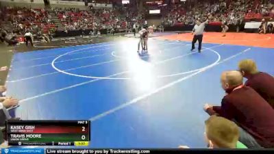 D1-182 lbs Quarterfinal - Kasey Gish, West Bend East vs Travis Moore, Union Grove