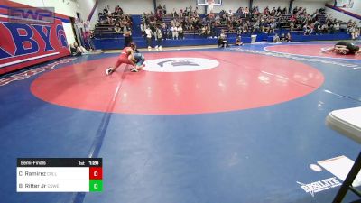 86 lbs Semifinal - Christian Ramirez, Collinsville Cardinals vs Barry Ritter Jr, Coweta Youth Wrestling