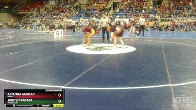 155 lbs Quarterfinal - Jordyn Radasa, Williston vs Arianna Aguilar, Minot