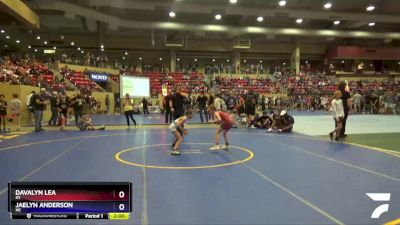 Exhibition 61-69 lbs Round 1 - Davalyn Lea, KS vs Jaelyn Anderson, NE