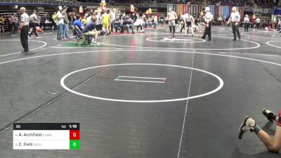 65 lbs Round Of 32 - Austin Archfield, Cumberland Valley vs Zaidan Ewis, Wilkes Barre