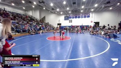 56 lbs Round 1 - Grayson Goodvin, Sheridan Wrestling Club vs Triton Barnum, Torrington Wrestling Club