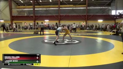 120 lbs Cons. Round 5 - Keanu Dillard, Bethlehem Catholic vs Lander Bosh, Layton