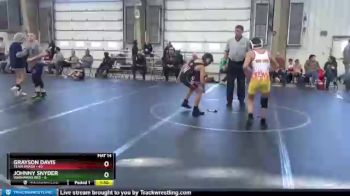 92 lbs Round 3 (8 Team) - Grayson Davis, Team Smash vs Johnny Snyder, Warhawks Red