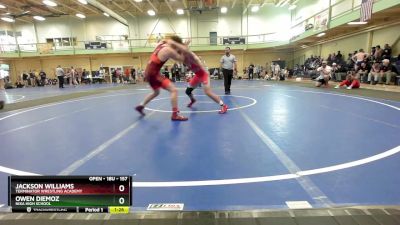 157 lbs Round 1 - Owen Diemoz, Nixa High School vs Jackson Williams, Terminator Wrestling Academy