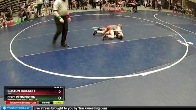 62 lbs Cons. Round 3 - Colt Pennington, Payson Lions Wrestling Club vs Boston Blackett, JWC